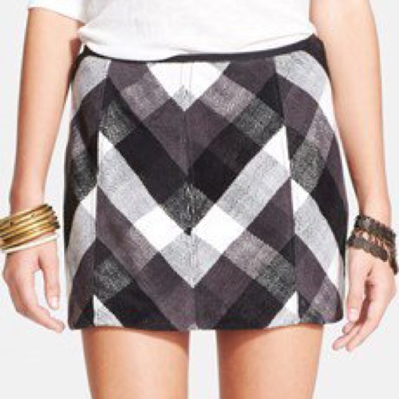 Free People Plaid Skirt