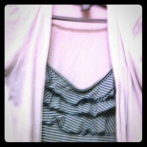 Gray and navy stripe shirt