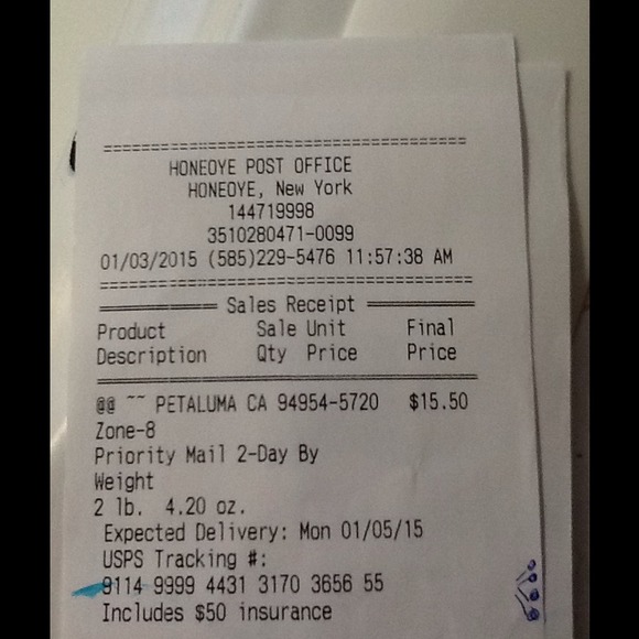 Outerwear - Shipping slip for Steph