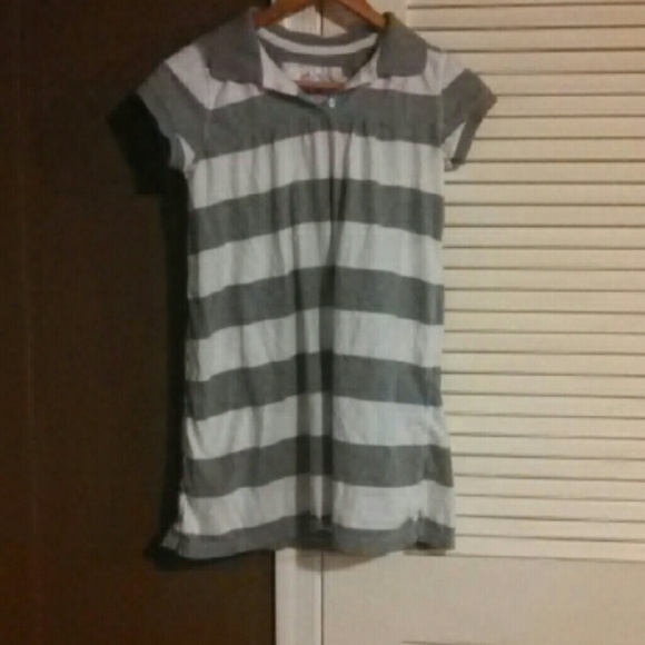Moving, make offer! Grey and white striped dress