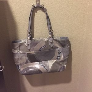 Gray coach purse