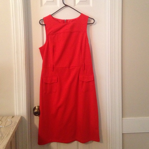 Orange structured dress