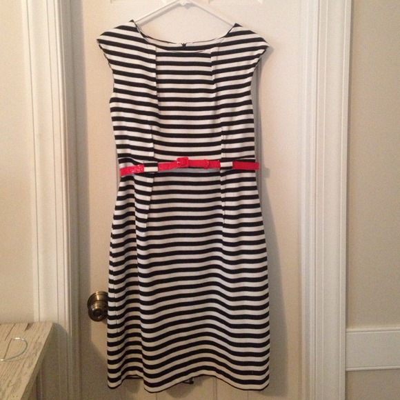 Striped dress with red belt!