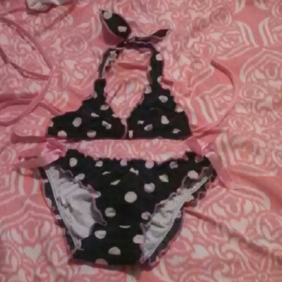 Moving, make offer! Pink and brown swim suit