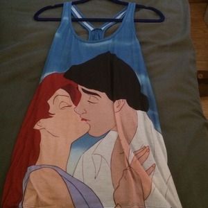 Blue Disney Ariel tank top