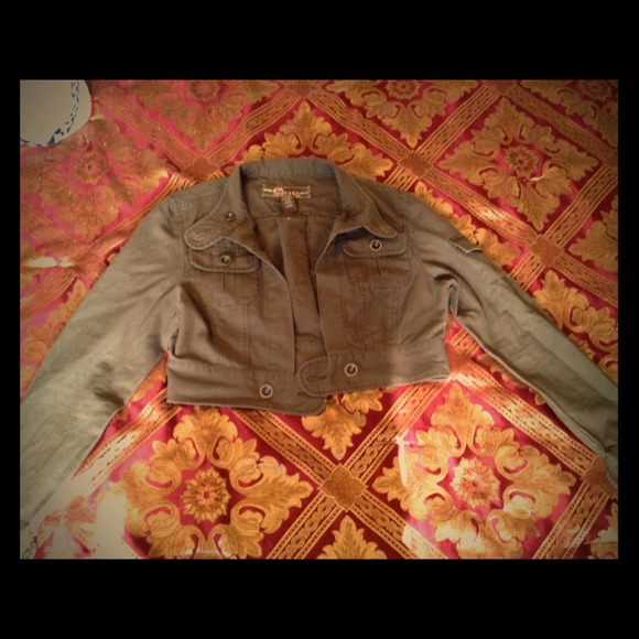 Cropped Brown Jean Jacket