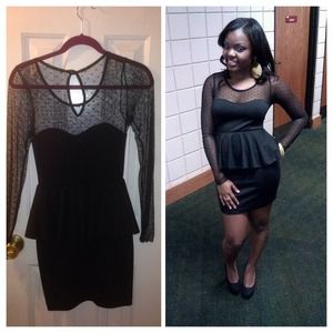 Black Peplum dress