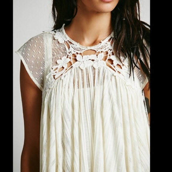 💜bundled Free People lace ivory top - Picture 4 of 4