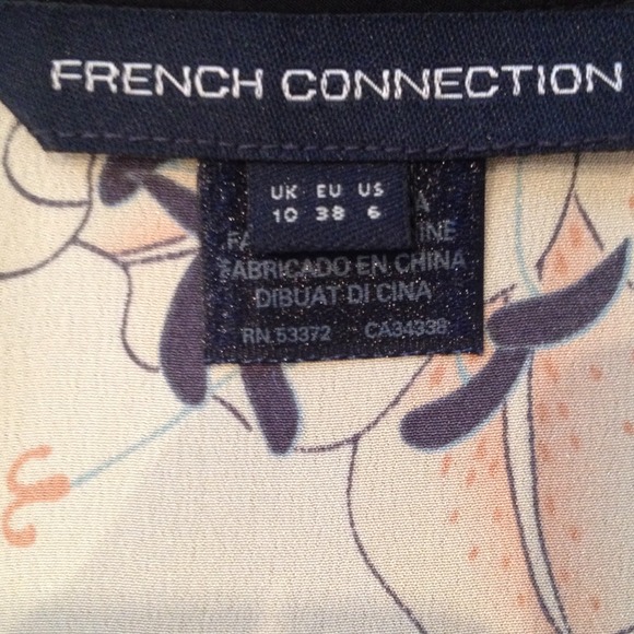 SOLD: French Connection nude lily print top - Picture 4 of 4