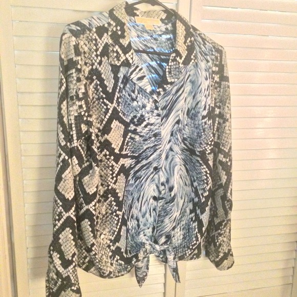 Michael Kors Snakeskin Print Blouse