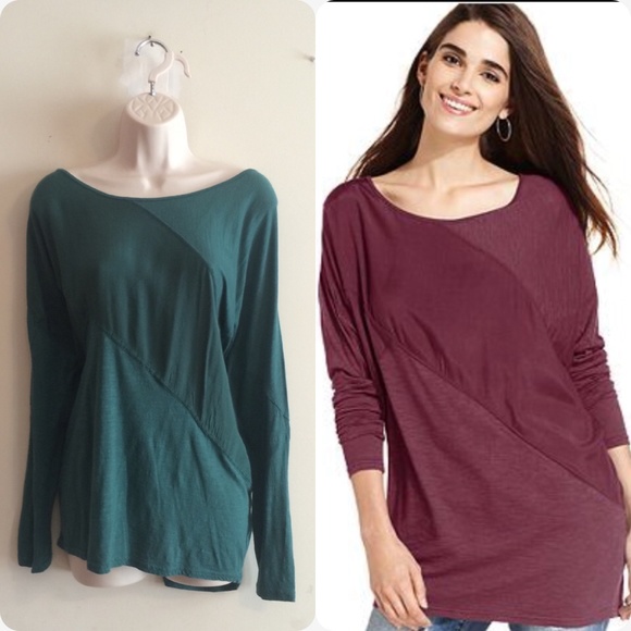 DKNY Tops - DKNY Green Long Sleeve Batwing Top