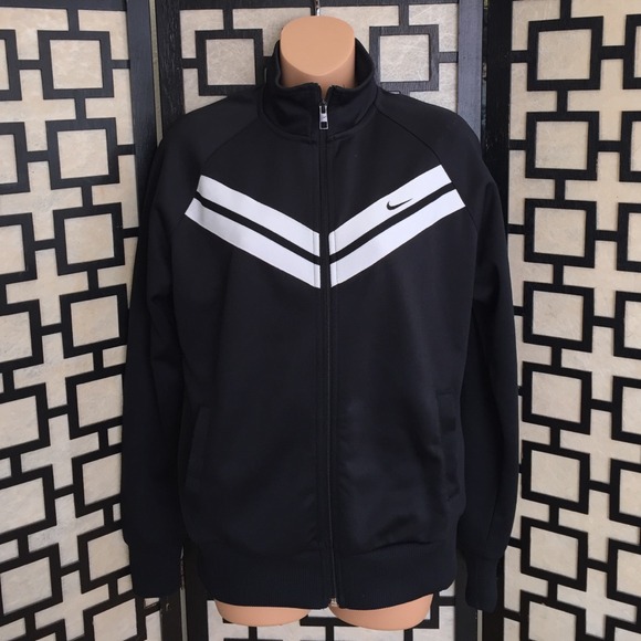 Nike Jackets & Blazers - Nike black and white striker track jacket