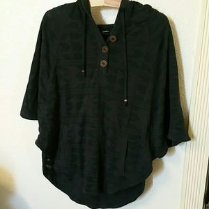 Tribal Print Poncho Top.