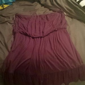 Plum tube top dress