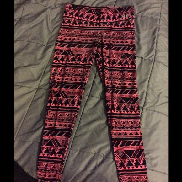 PINK aztec yoga leggings