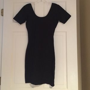 American apparel black bodycon dress
