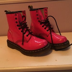 Hot pink doc martens only worn a few times, size 6
