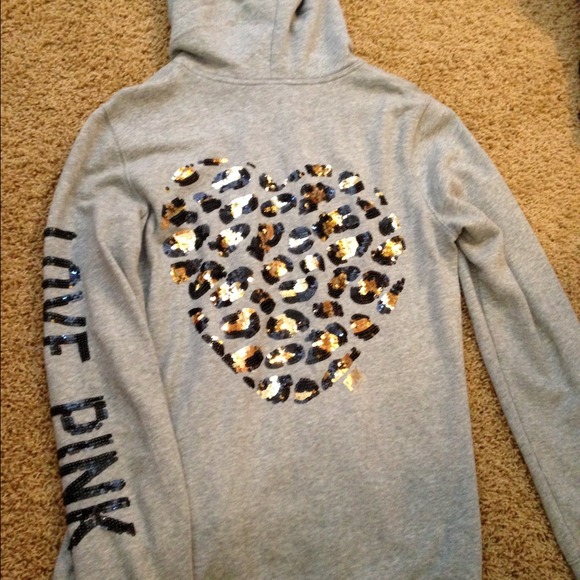 Rare Victoria secret cheetah bling hoodie