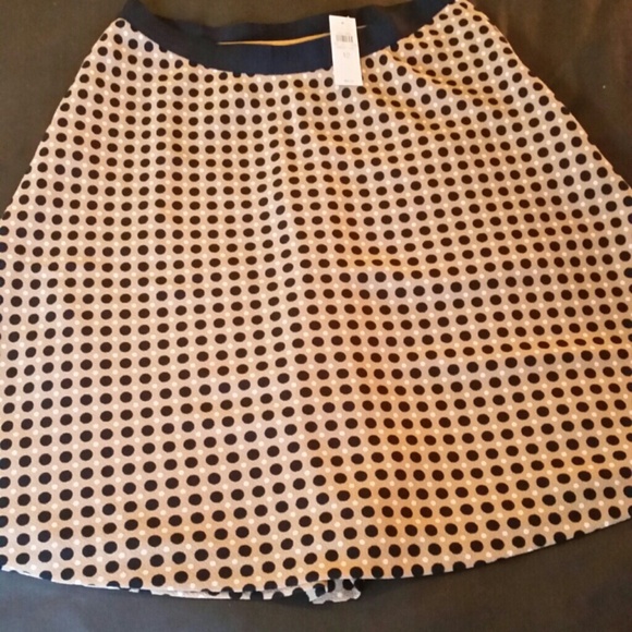 Ann Taylor taupe and navy circle skirt