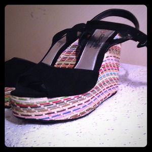 Sling back wedges