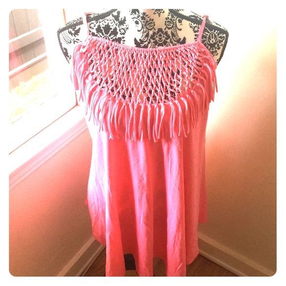 New small pink fringe Roxy dress