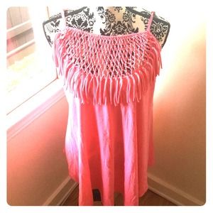New small pink fringe Roxy dress