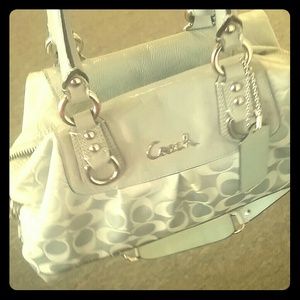 Coach medium sized blue handbag