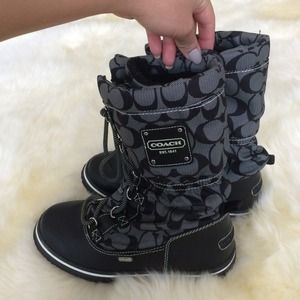 Black Coach snow boots