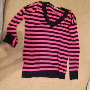 Navy and pink stripped sweater