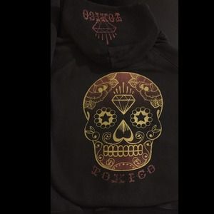 Toxico sugar skull hoody and hat bundle