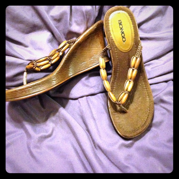 Beaded stack flip flops, BONGO