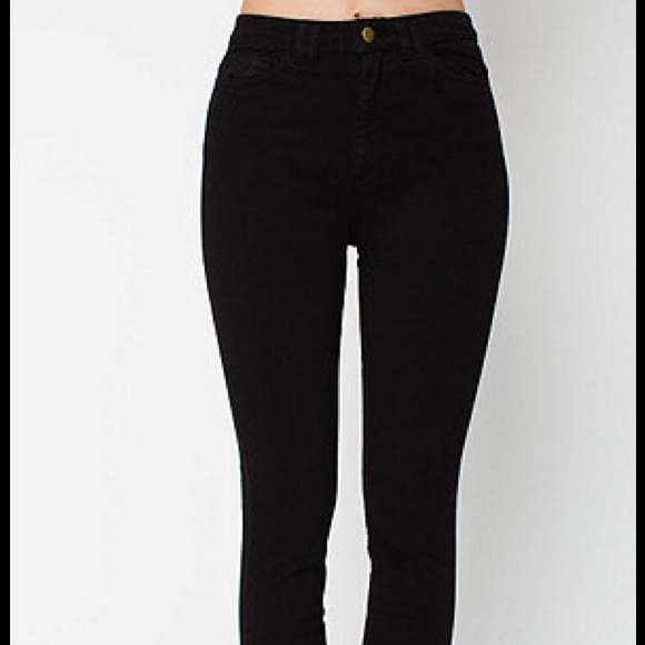 American Apparel 4 way stretch high waisted jeans