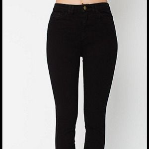 American Apparel 4 way stretch high waisted jeans