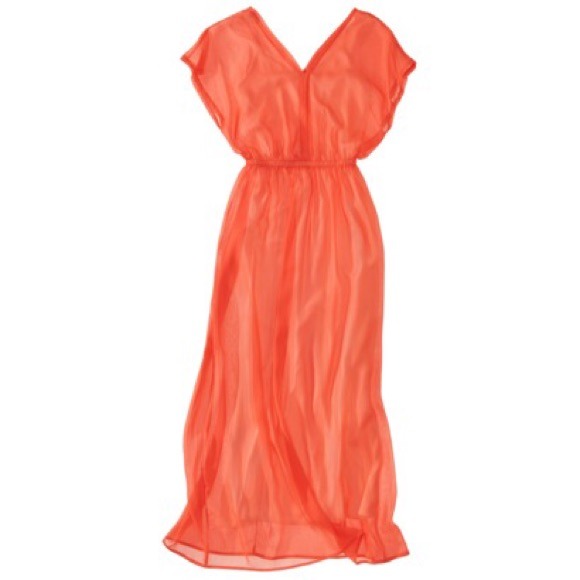 Mossimo orange/coral maxi dress