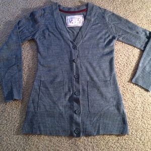 Girls long Grey Cardigan