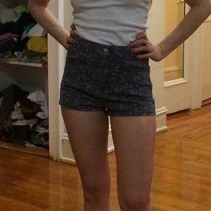 Top shop Floral denim shorts, spring 2014