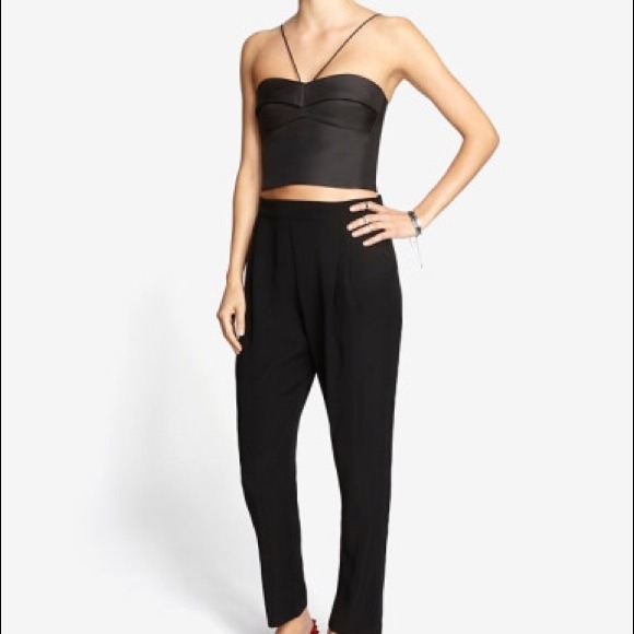 Nicholas Silk Bustier crop top in black - Picture 2 of 2