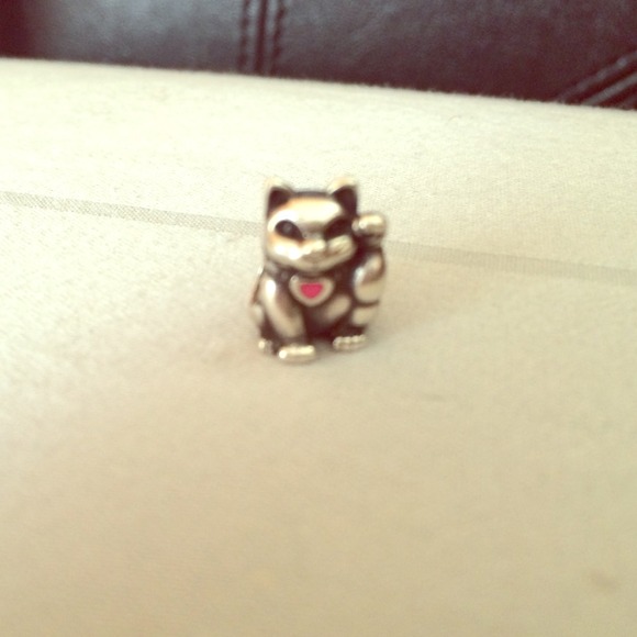 Authentic Pandora Goodluck Cat Charm