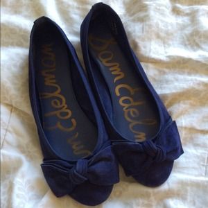 SAM EDELMAN blue suede shoes