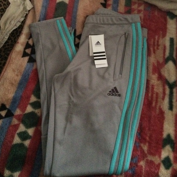 grey adidas track/soccer pants