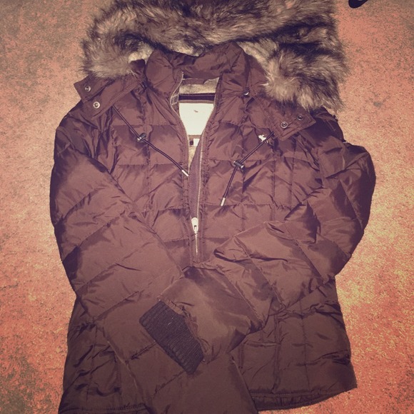 Abercrombie & Fitch fur lined down jacket