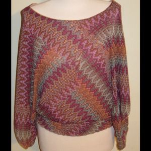 Pretty top with sheer butterfly sleeves