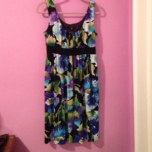 Stunning watercolor floral tank dress