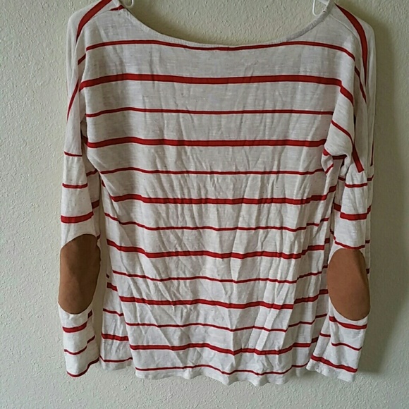 Striped Patch Long Sleeved Top