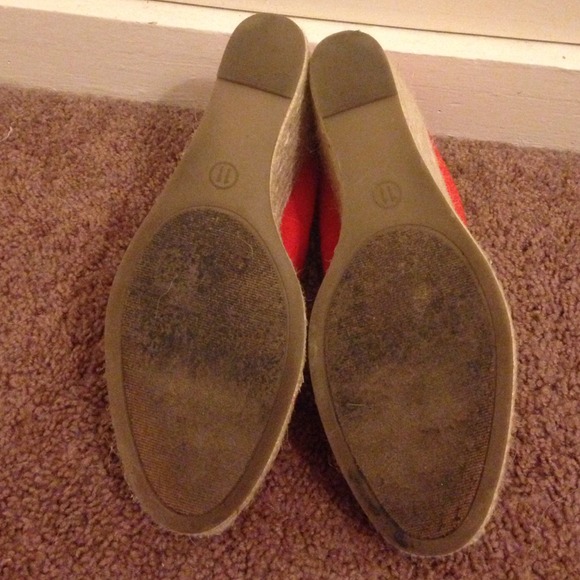 **not for sale**Coral/orange wedges - Picture 2 of 3