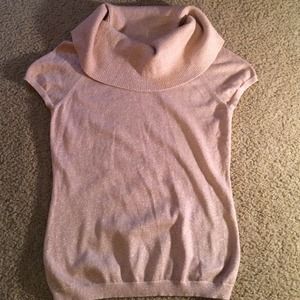 Pink Scoop Neck Thin Sweater