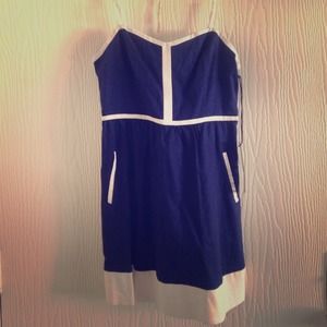 NWT  Urban Outfitters Navy Blue & White Sundress