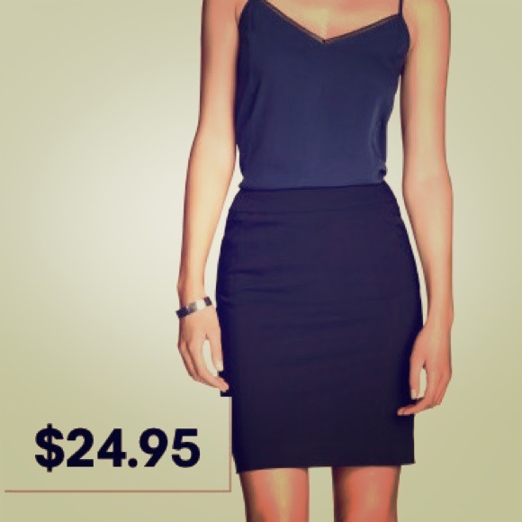 H&M Black Pencil Skirt