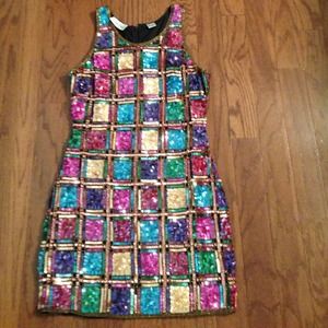 Sequined mini dress