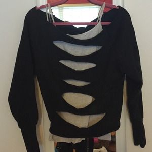 Stylish ripped sweater